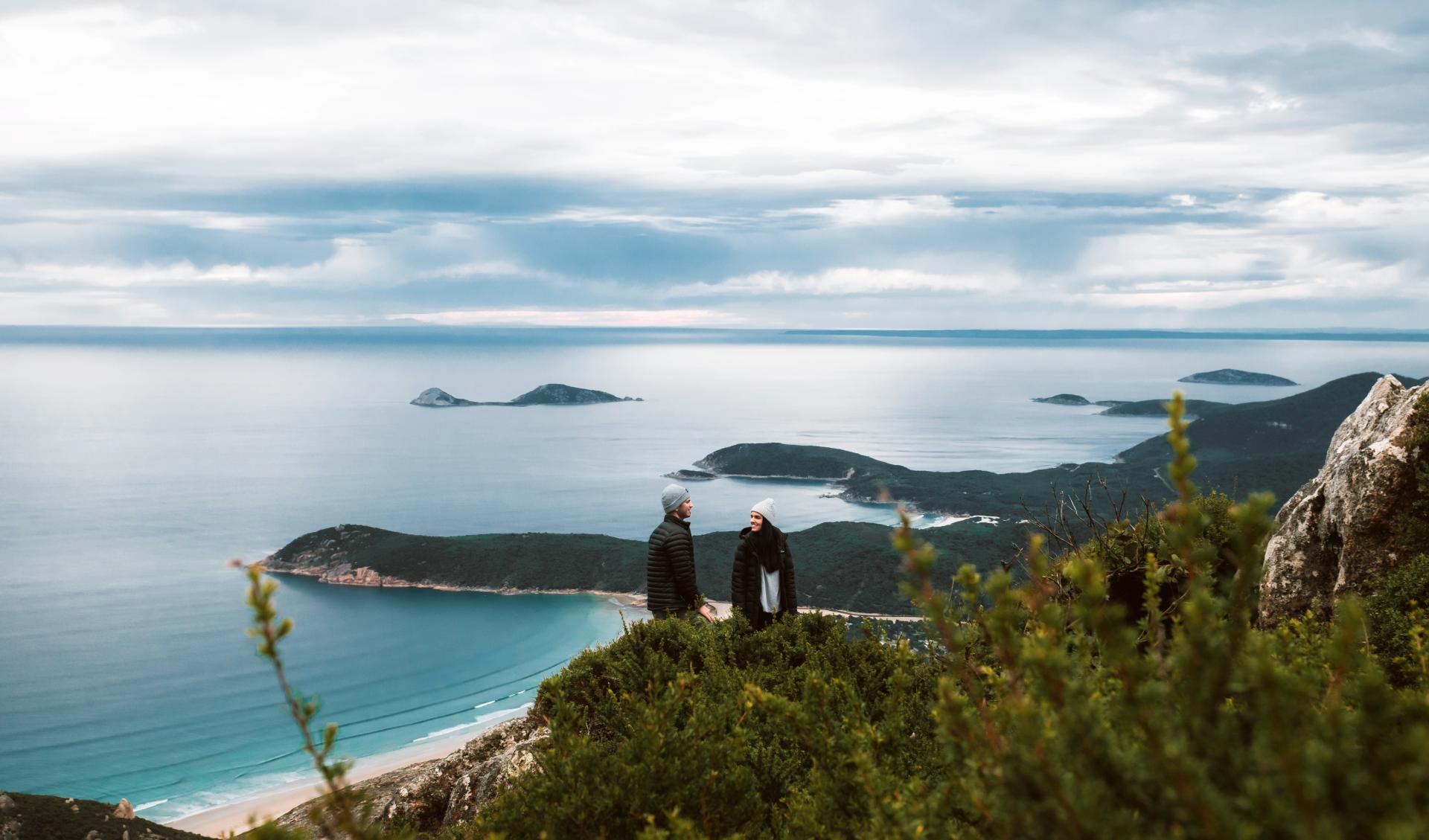 Reaching the 558-metre summit rewards hikers with a famous 360-degree panorama of the Victorian coastline and surrounding islands. Reaching the 558-metre summit rewards hikers with a famous 360-degree panorama of the Victorian coastline and surrounding islands.