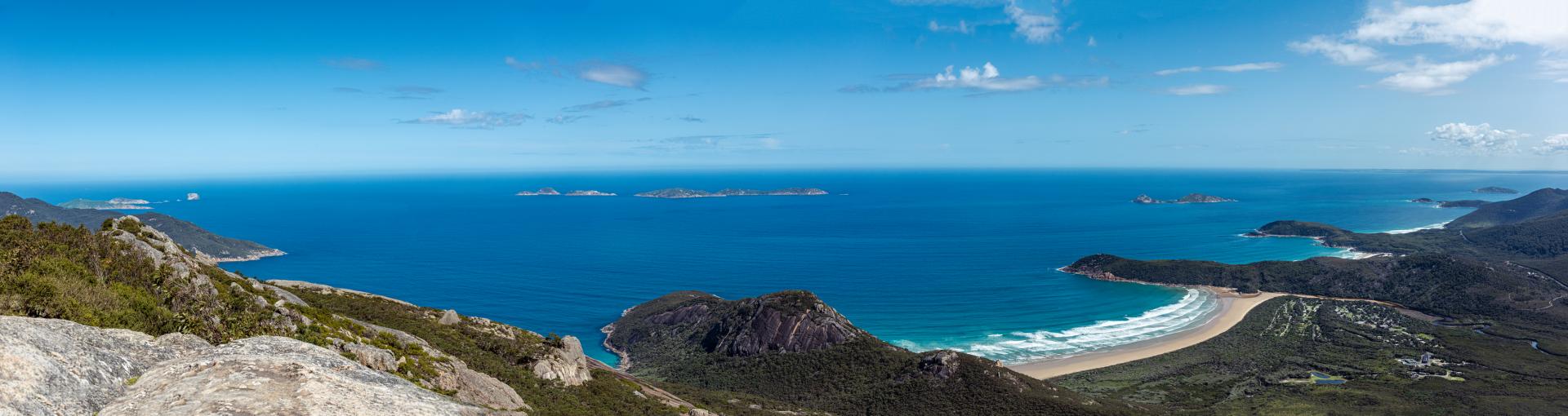 Reaching the 558-metre summit rewards hikers with a famous 360-degree panorama of the Victorian coastline and surrounding islands. Reaching the 558-metre summit rewards hikers with a famous 360-degree panorama of the Victorian coastline and surrounding islands.